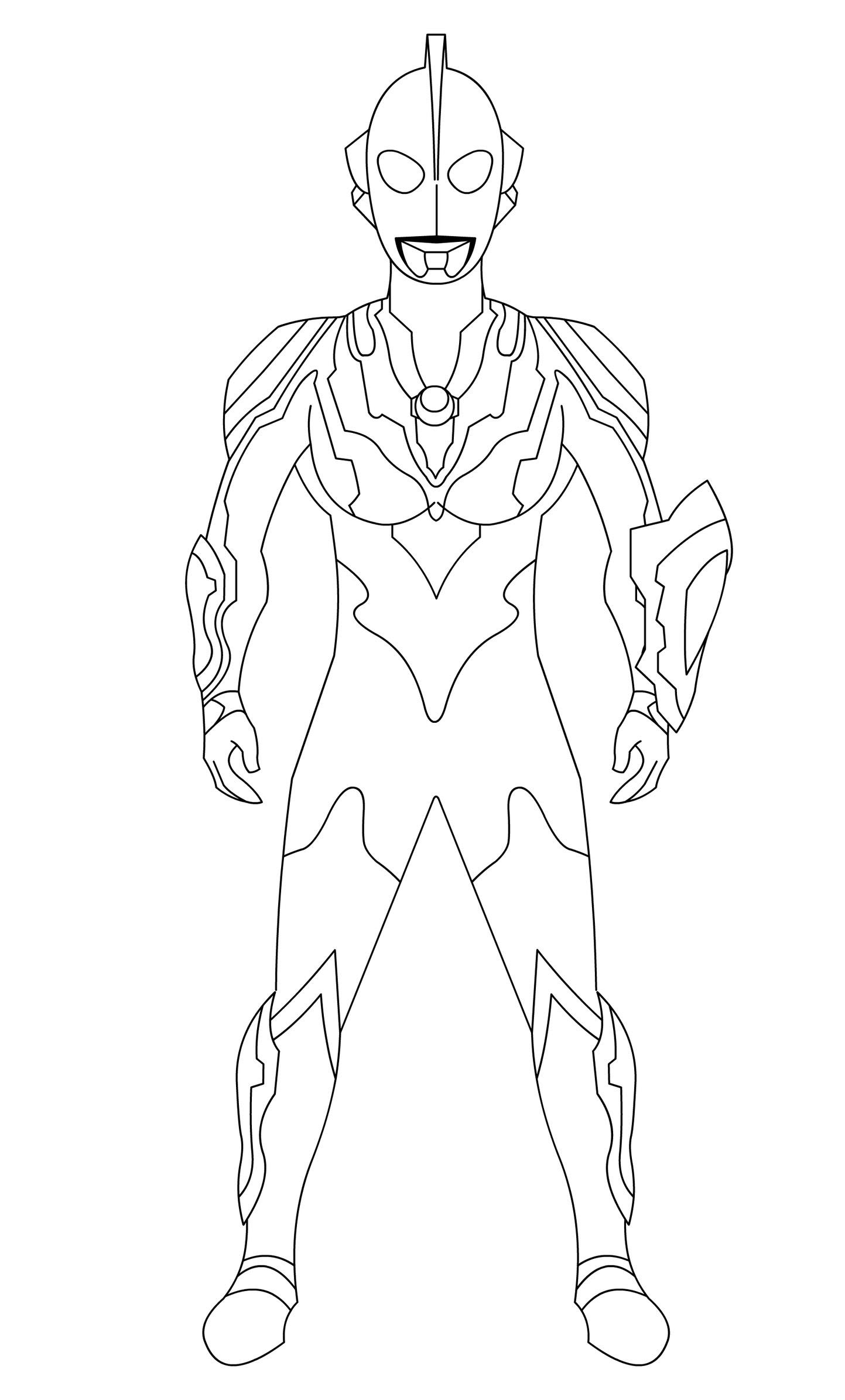 Hình tô màu siêu nhân điện quang Ultraman Ribut