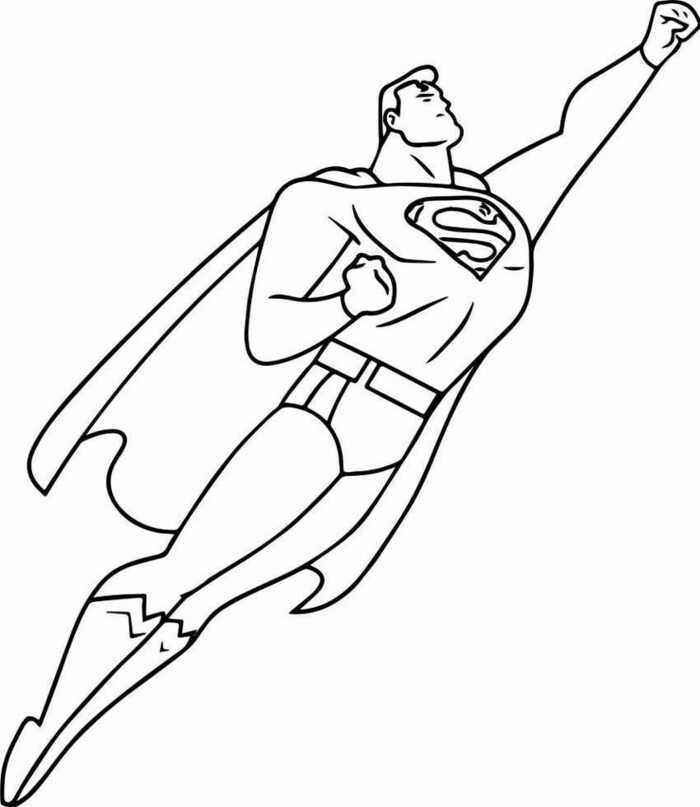 Hình tô màu siêu nhân Superman cho mọi lứa tuổi