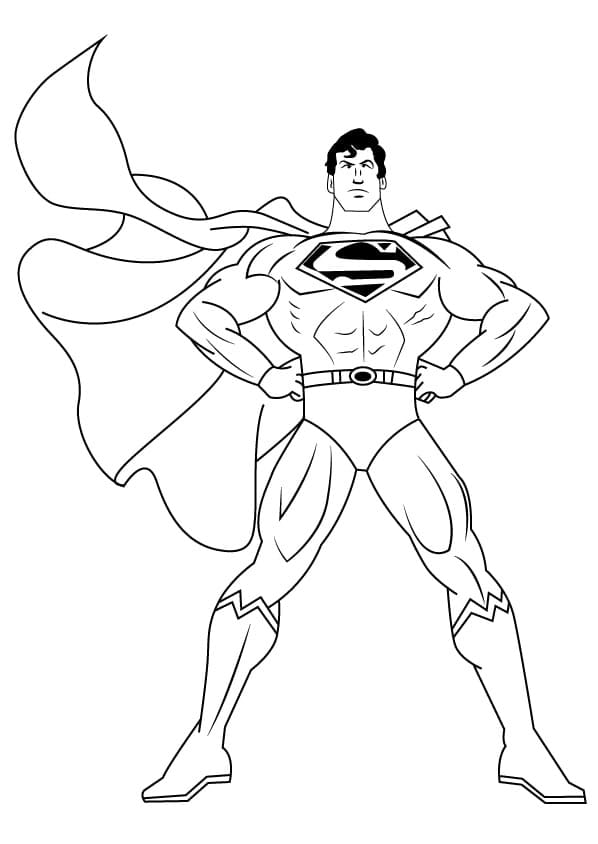 Hình tô màu siêu nhân Superman đẹp nhất