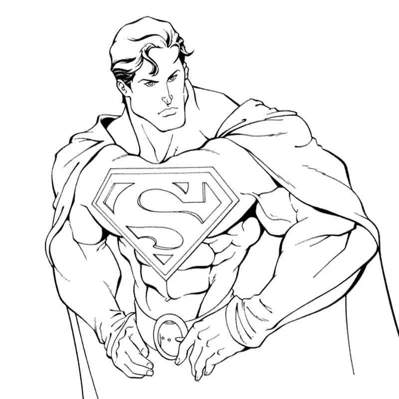Hình tô màu siêu nhân Superman đẹp