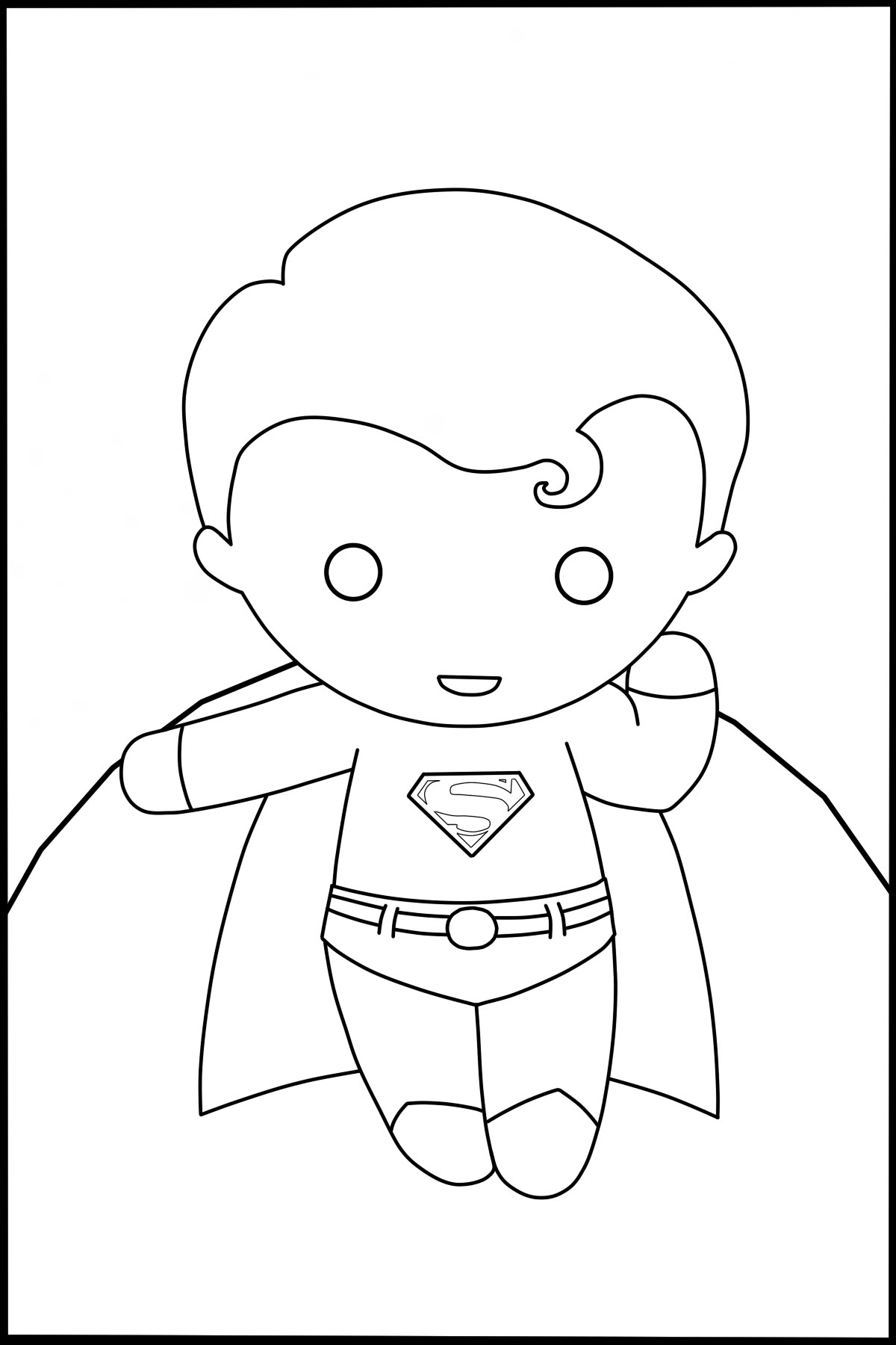 Hình tô màu siêu nhân Superman đơn giản