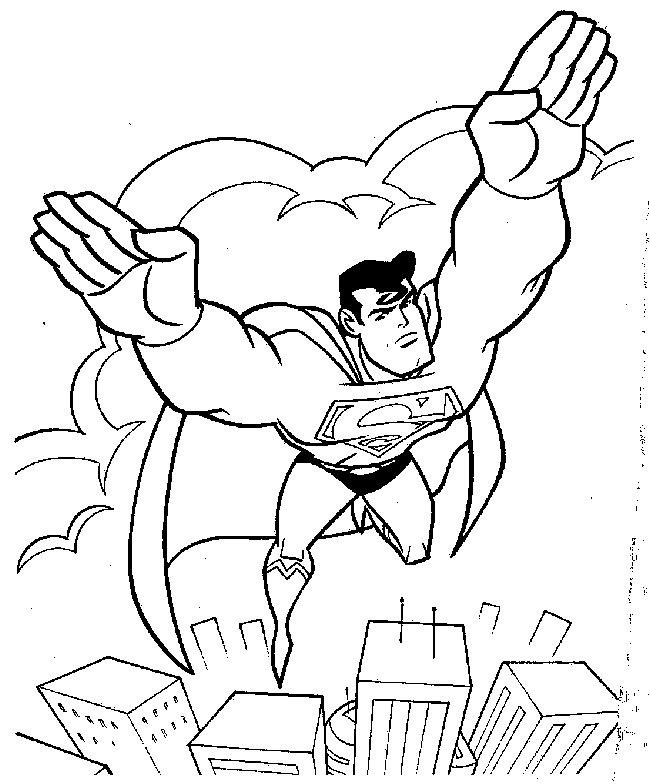 Hình tô màu siêu nhân Superman