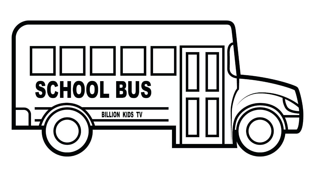 Hình xe buýt đơn giản cho bé tô màu