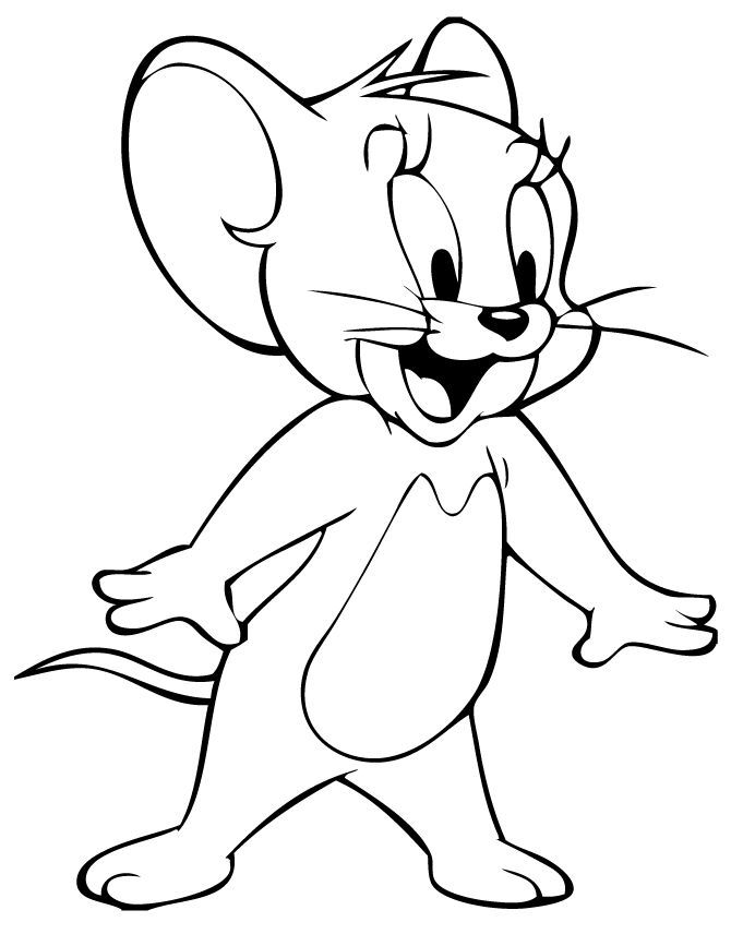 Tranh tô color loài chuột Jerry