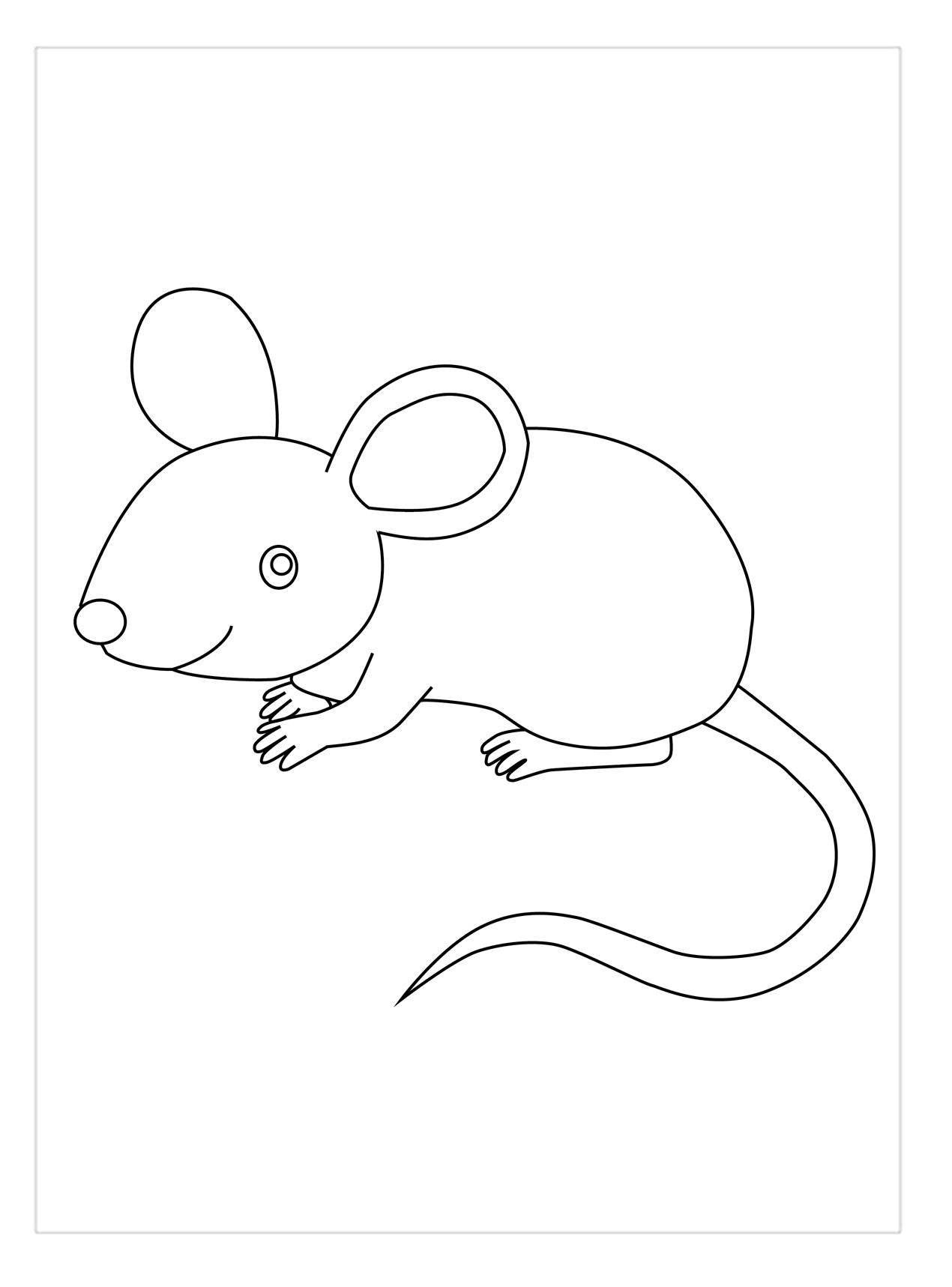 Tranh tô màu sắc con cái con chuột đẹp mắt, đơn giản