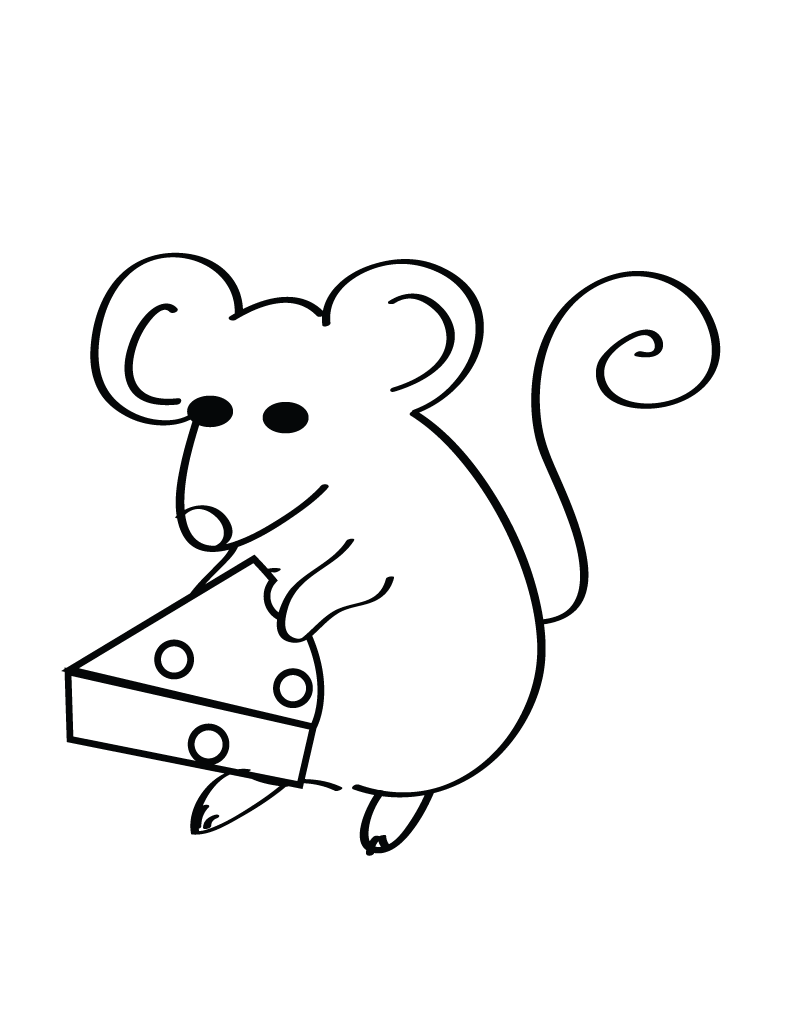 Tranh tô color con cái loài chuột giản dị, đáng yêu mang đến bé