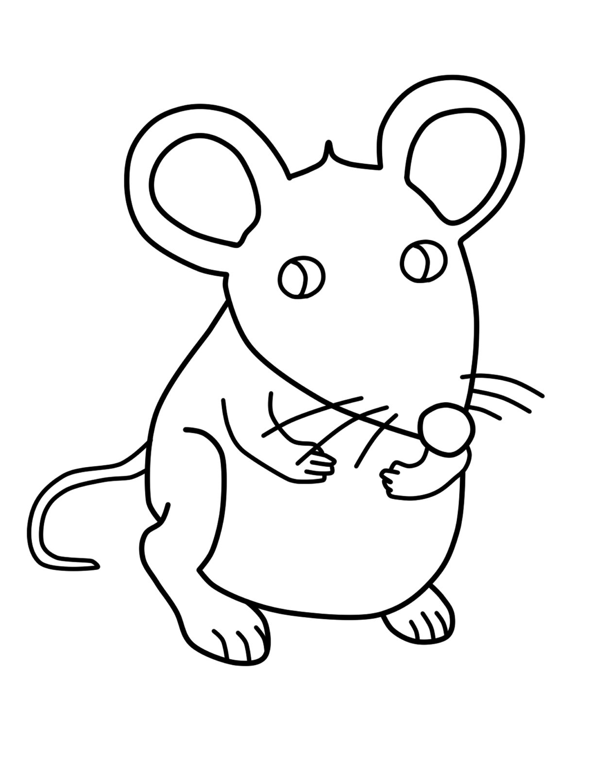 Tranh tô color con cái loài chuột đơn giản