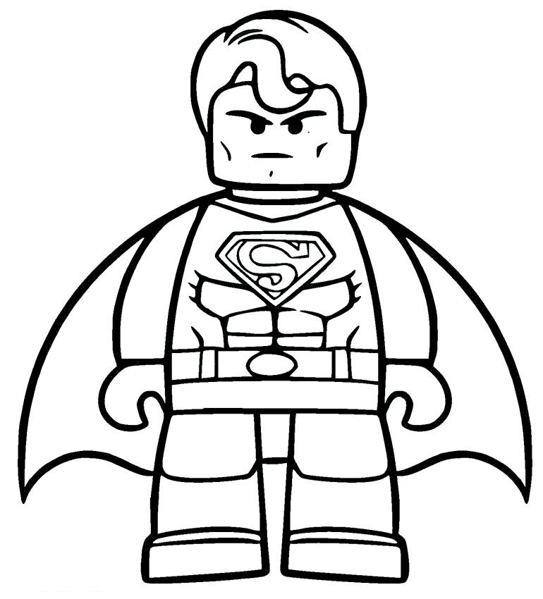Tranh tô màu Logo hình siêu nhân Superman