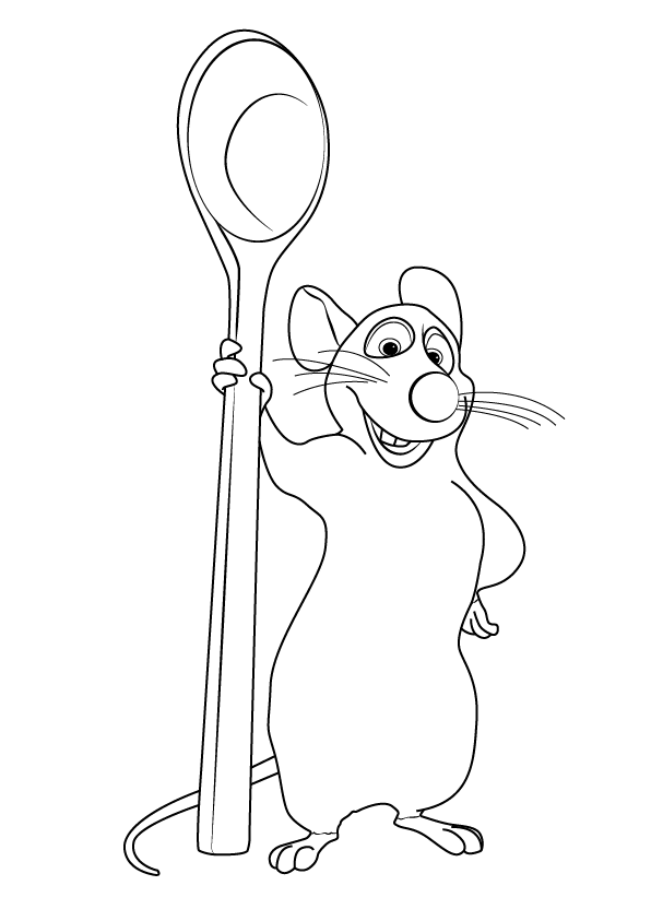 Tranh tô color Remy - Chú loài chuột đầu bếp