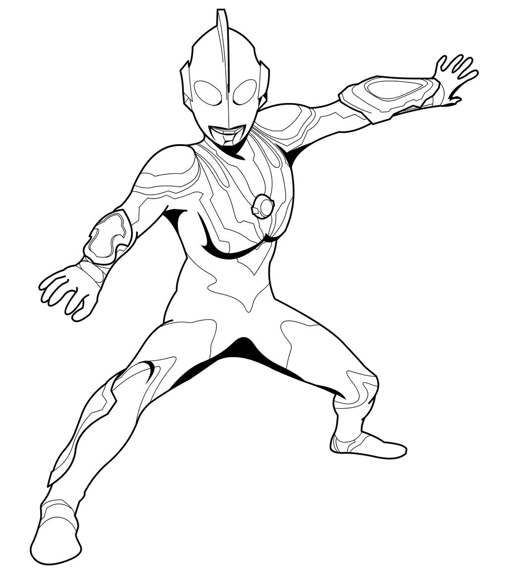 Tranh tô màu siêu nhân điện quang Ultraman Ribut