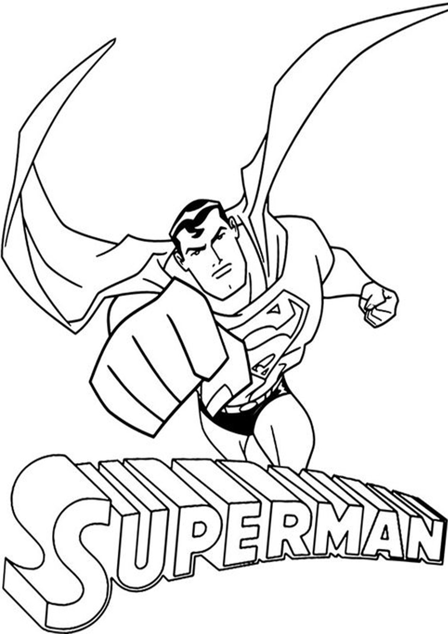 Tranh tô màu siêu nhân Superman đẹp, chất nhất
