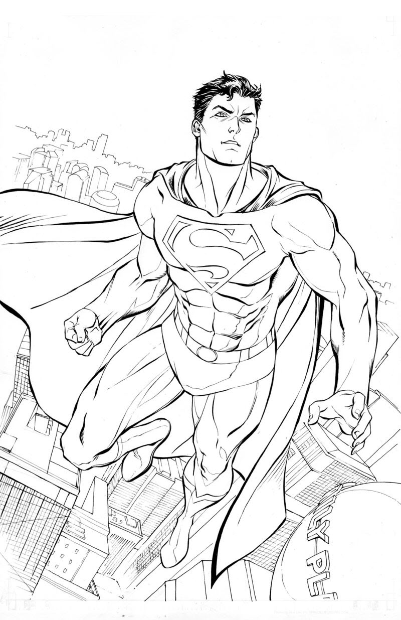 Tranh tô màu siêu nhân Superman đẹp