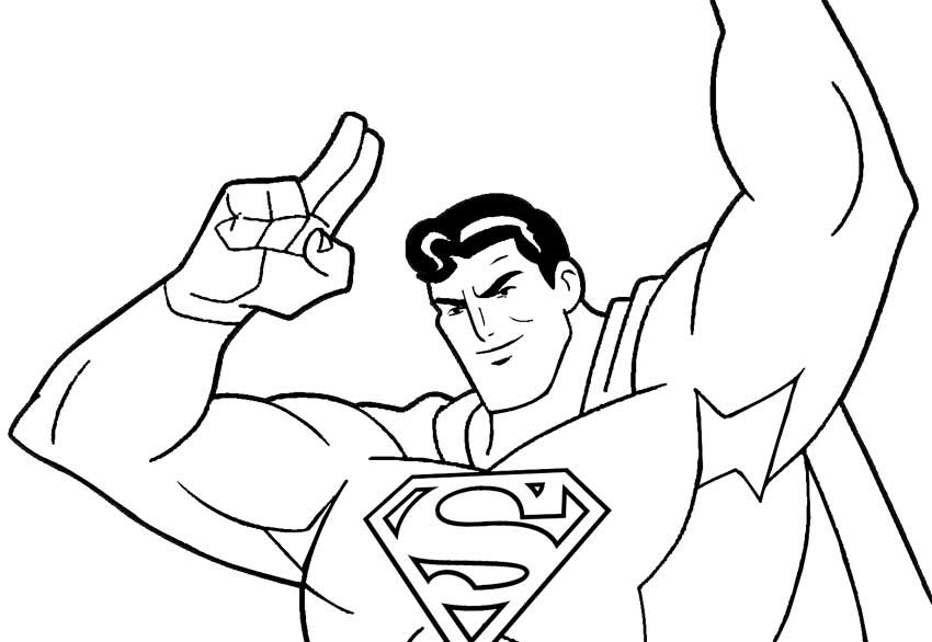 Tranh tô màu siêu nhân Superman ngầu