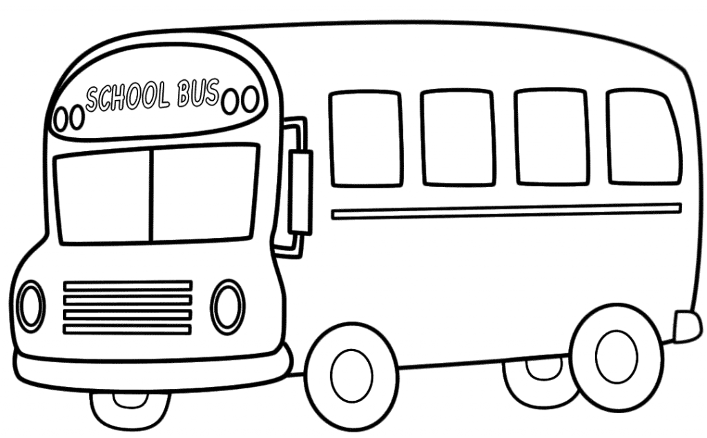 Tranh tô màu xe buýt học sinh