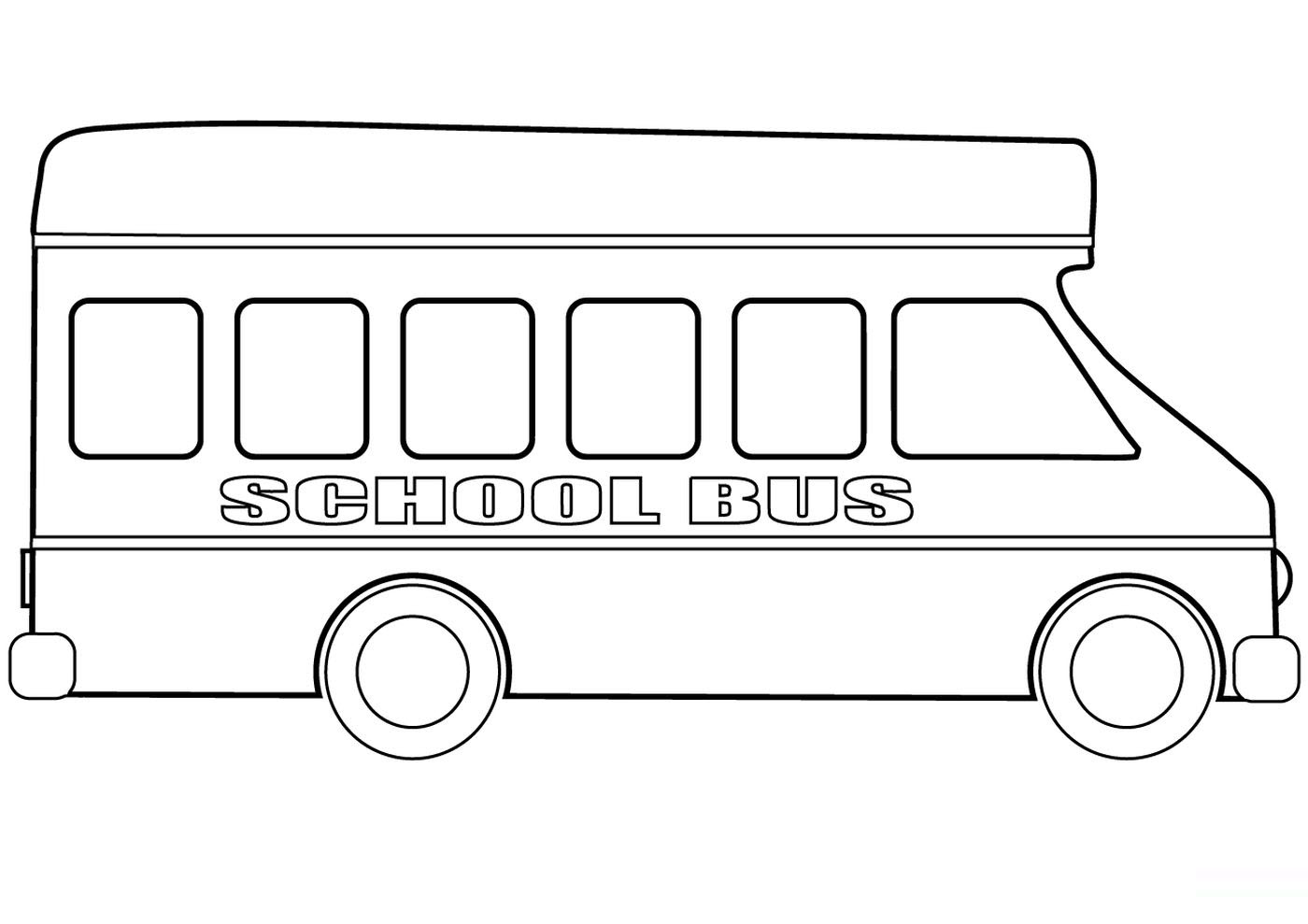 Tranh tô màu xe buýt - Phương tiện giao thông đường bộ cho bé