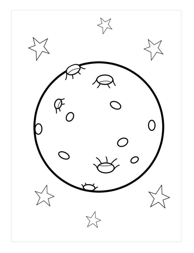 Moon Coloring Pages