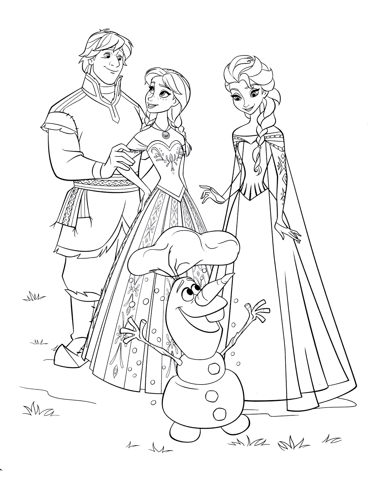 Tranh tô màu công chúa Elsa và Anna đẹp nhất