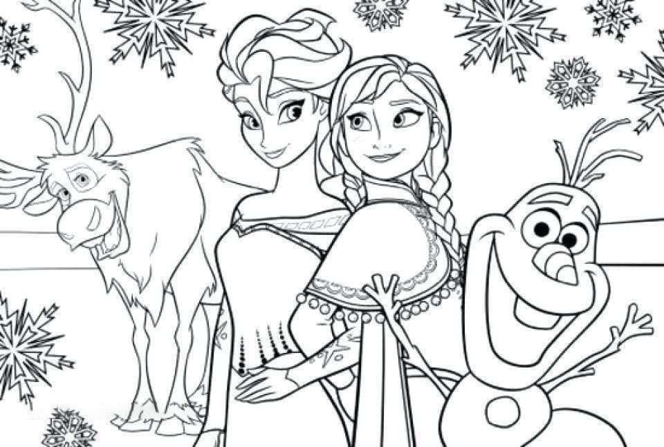 Tranh tô màu công chúa Elsa và Anna đẹp tuyệt
