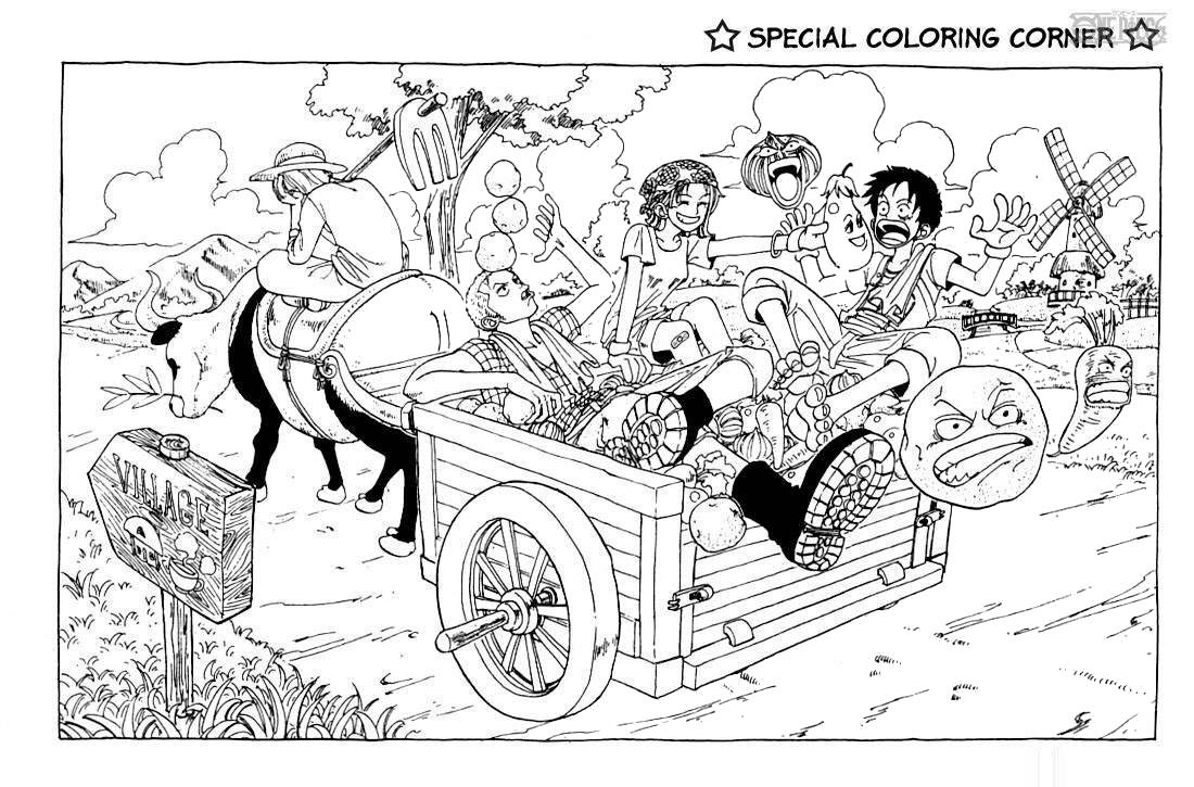 Tranh tô màu hạnh phúc One Piece đẹp nhất