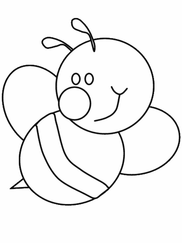 Hình con ong đơn giản cho bé tập tô
