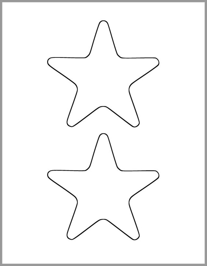 Hình ngôi sao đơn giản tô màu