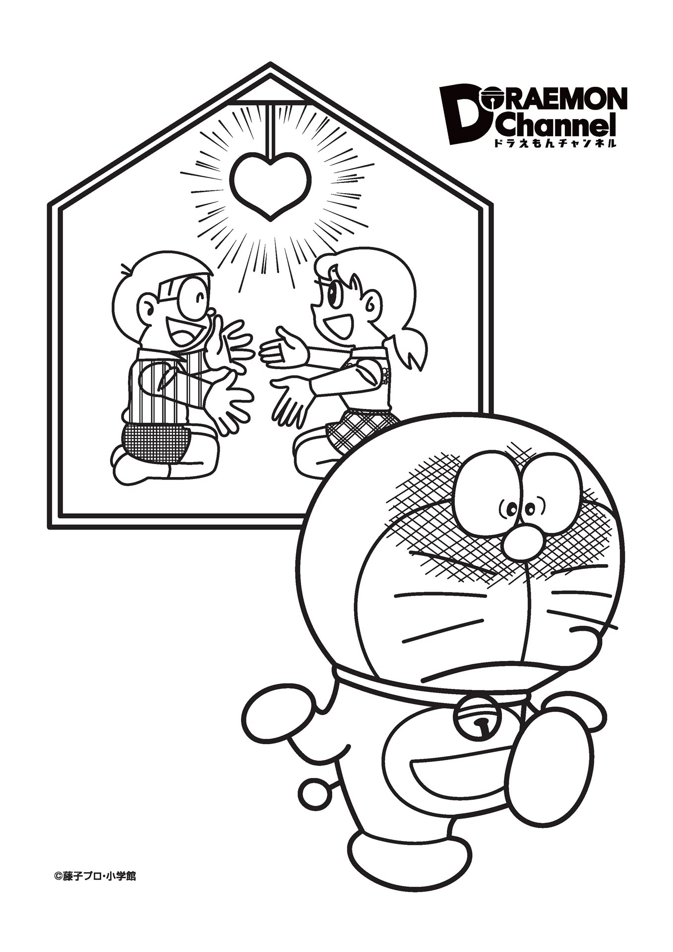 Hình tô màu Doremon và Nobita