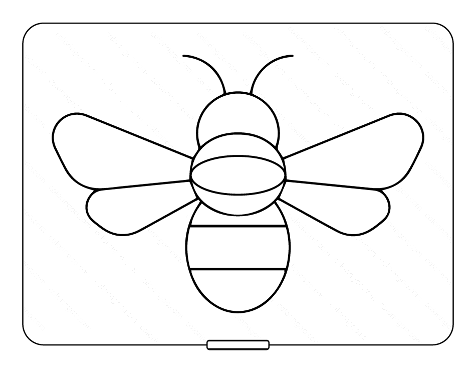 Mẫu tranh tô màu con ong đơn giản