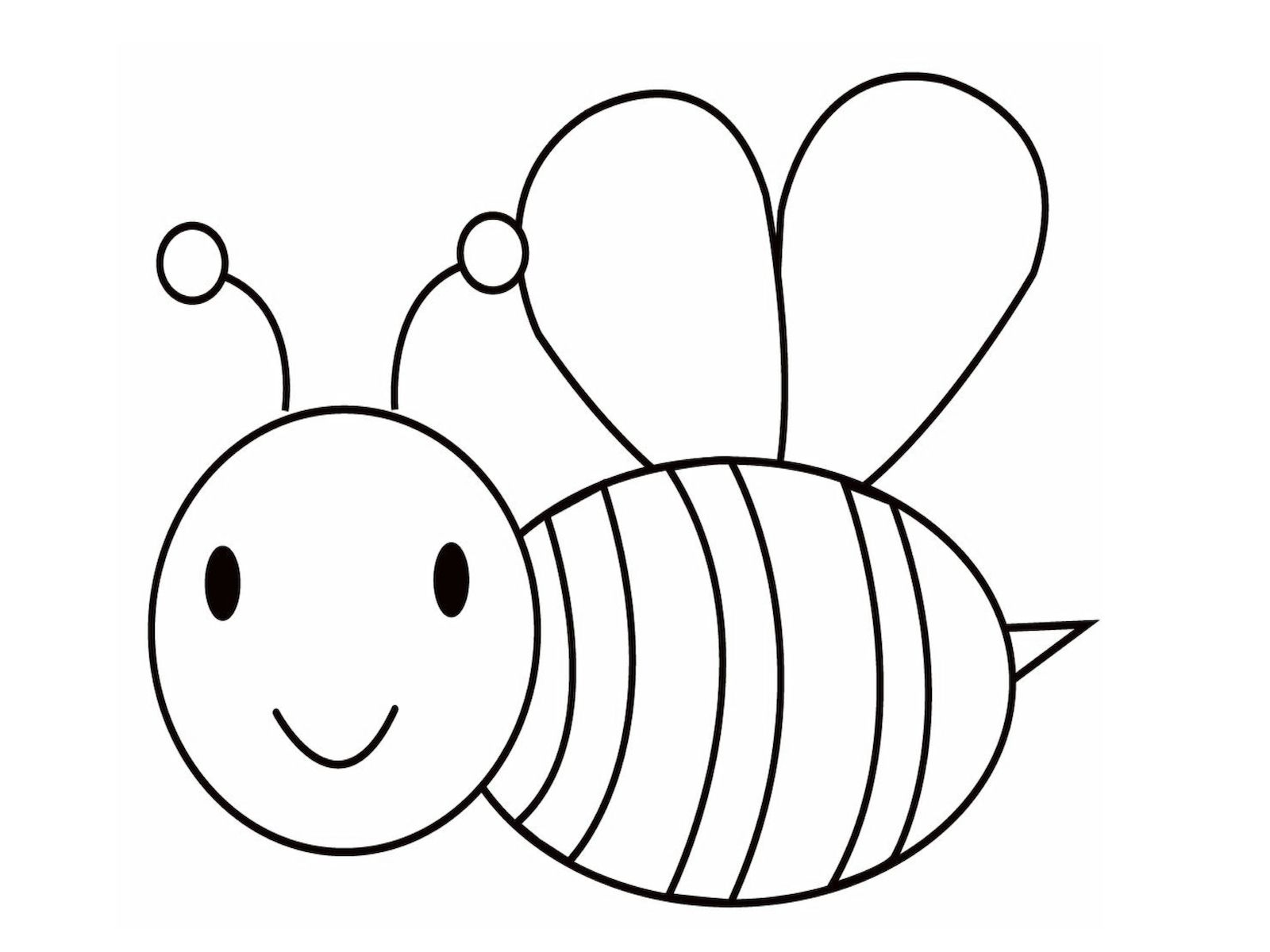 Tranh tô màu con ong đơn giản, dễ thương