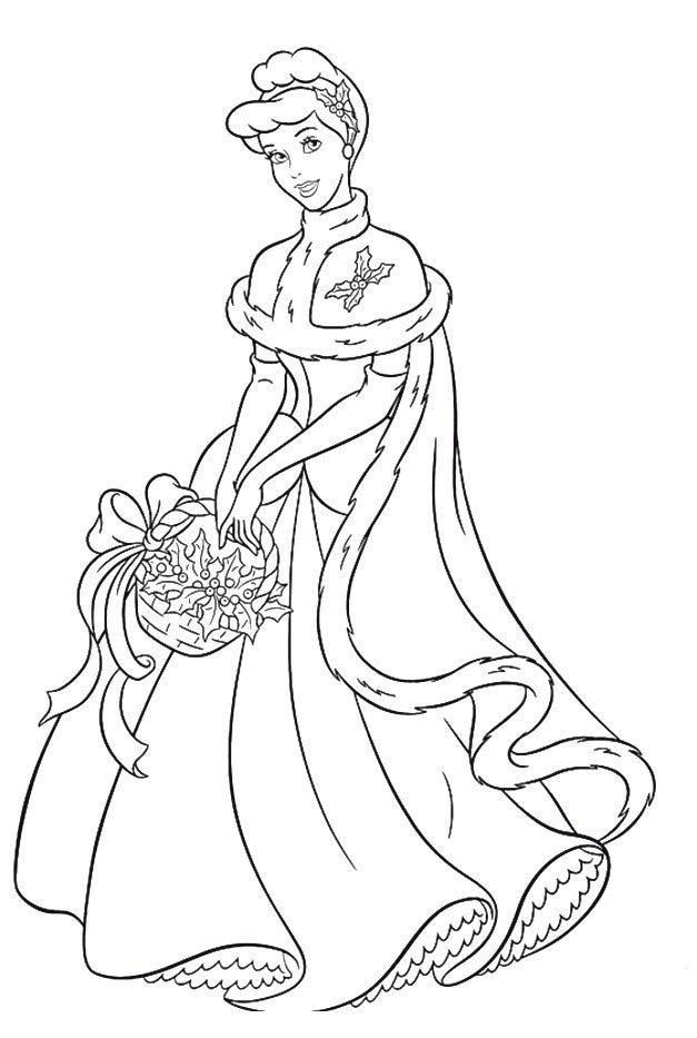 Tranh tô màu công chúa Cinderella