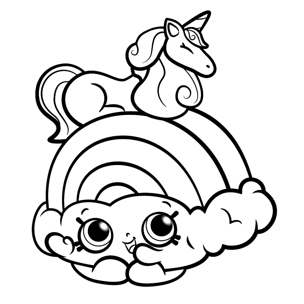 Tranh tô màu Happy Shopkins