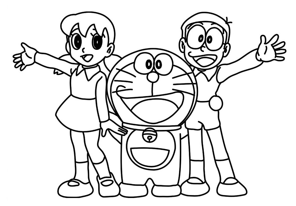 Tranh tô màu Shizuka, Nobita và Doreamon