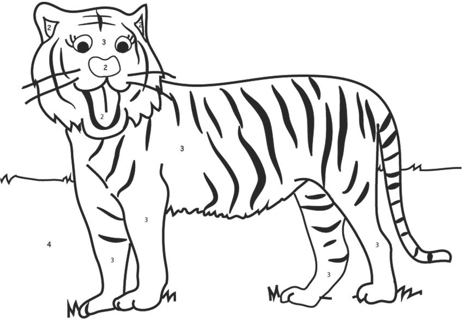 Tổng hợp tranh tô màu con hổ cho bé  Tranh Tô Màu cho bé