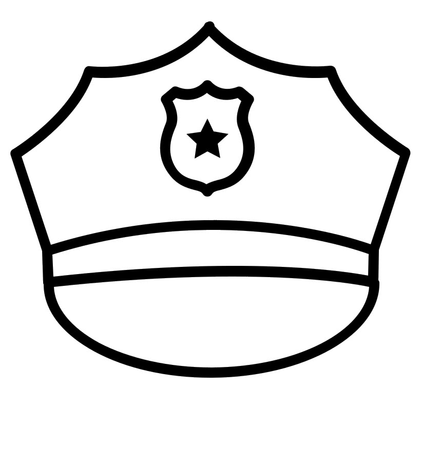 Tranh tô màu cái nón cảnh sát