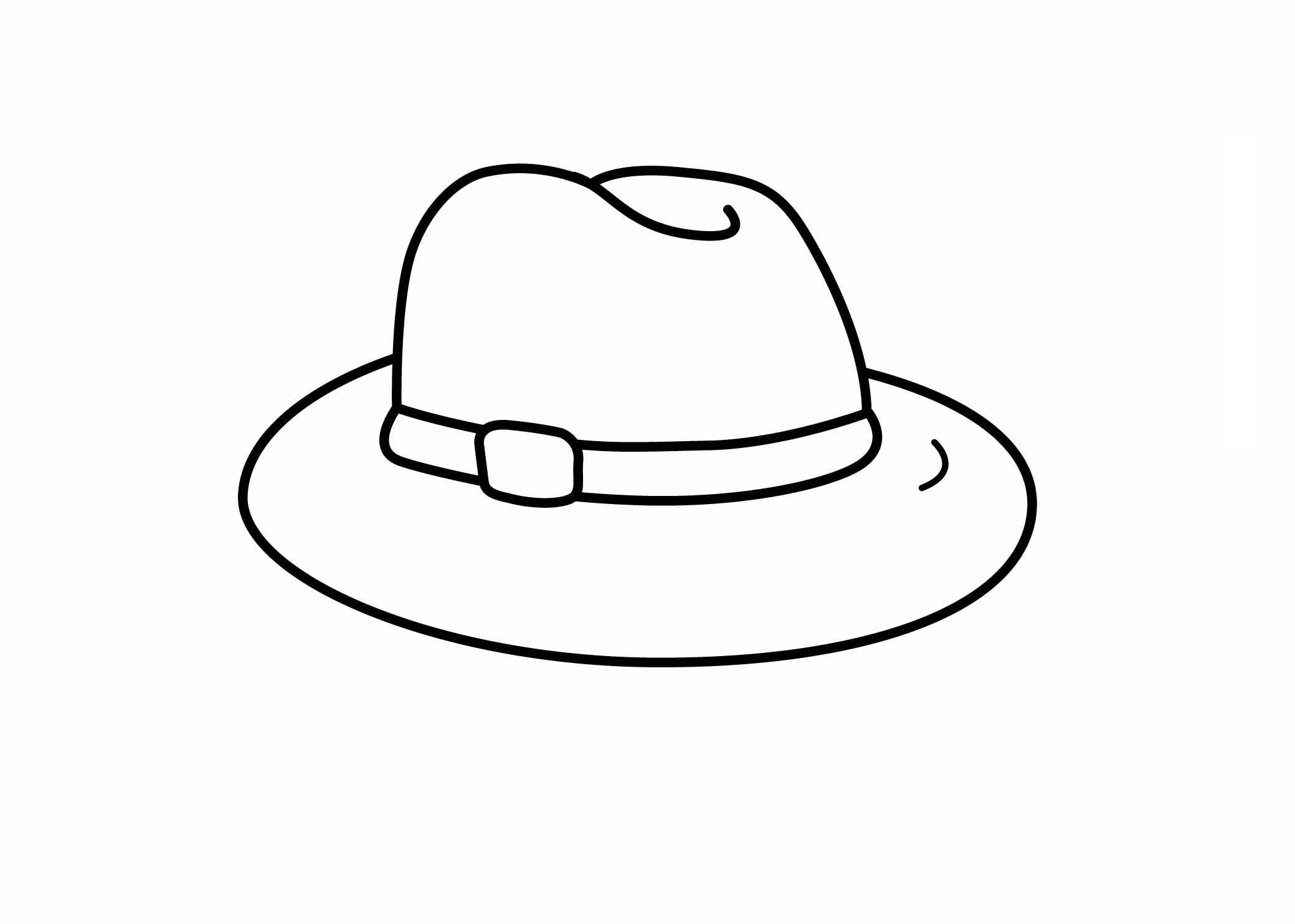 Tranh tô màu cái nón đơn giản