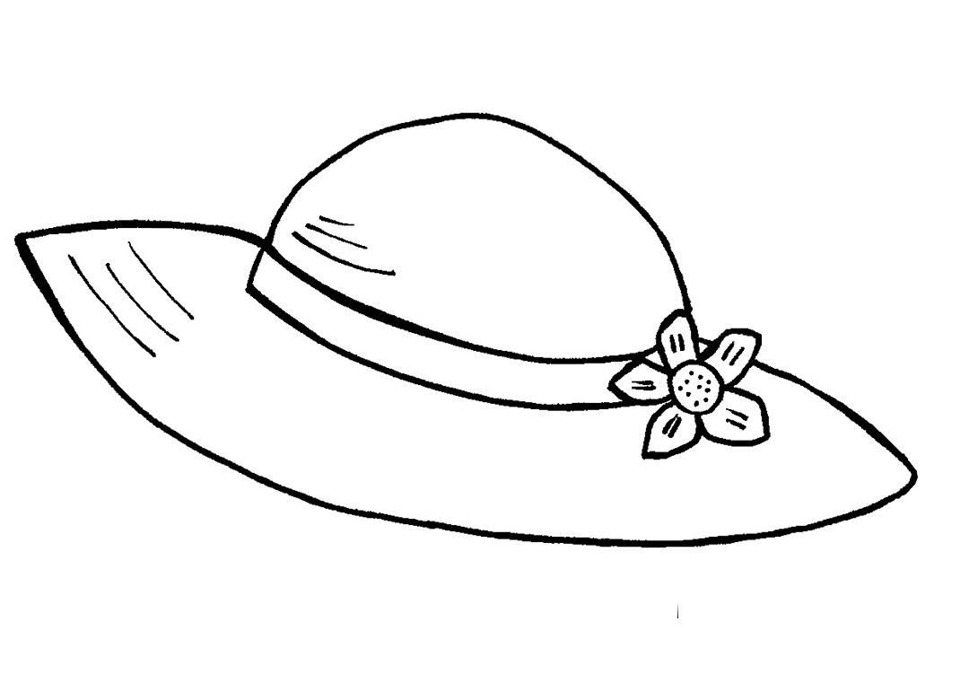 Tranh tô màu chiếc nón rộng vành