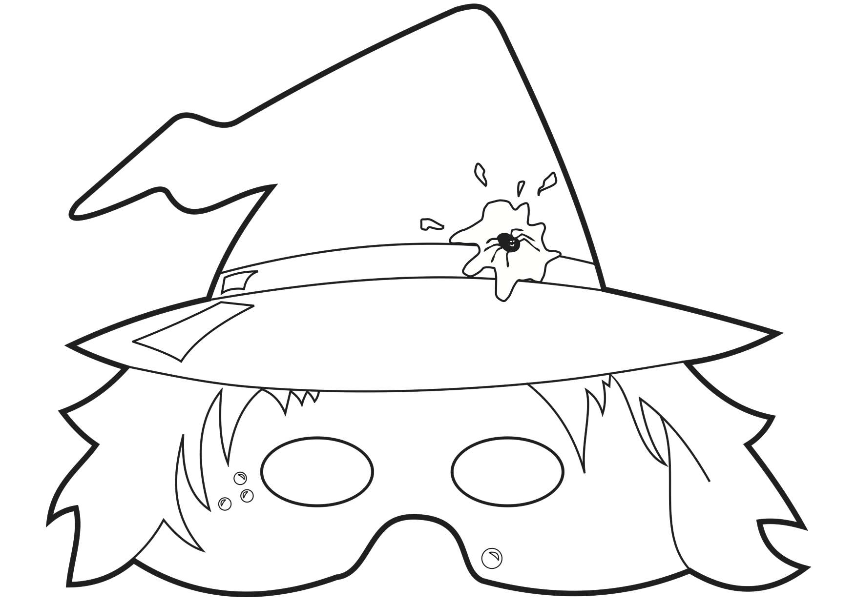 Halloween Masks Coloring page