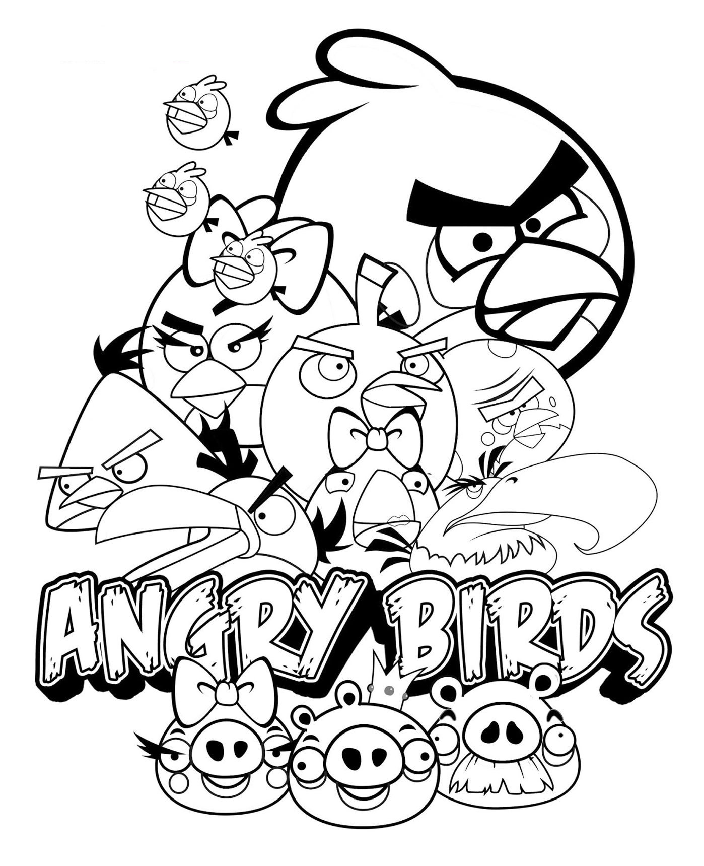 Hình ảnh Angry Bird tô màu đẹp