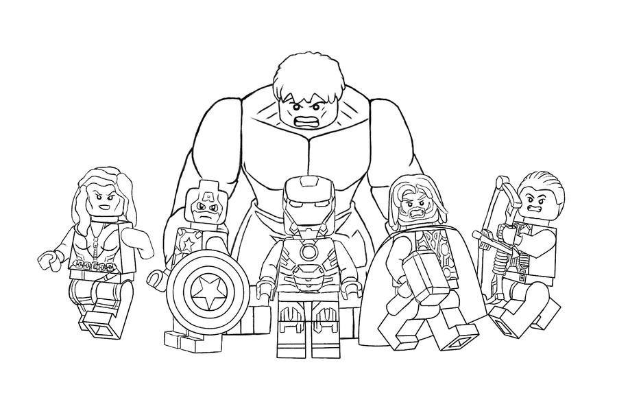 Lego Avengers Coloring Page
