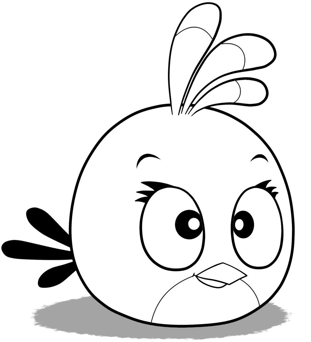 Tranh tô màu Angry Birds dễ thương