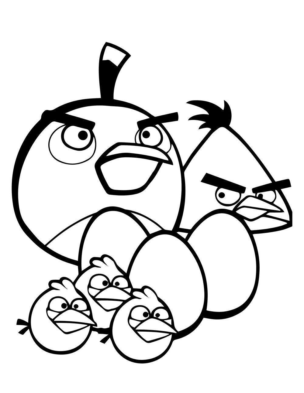 Tranh tô màu Angry Birds đẹp, đơn giản