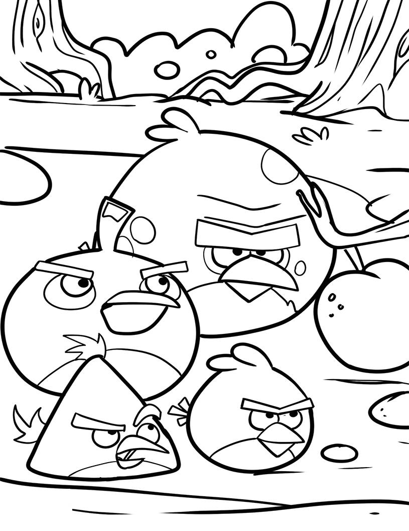Tranh tô màu Angry Birds đẹp tuyệt