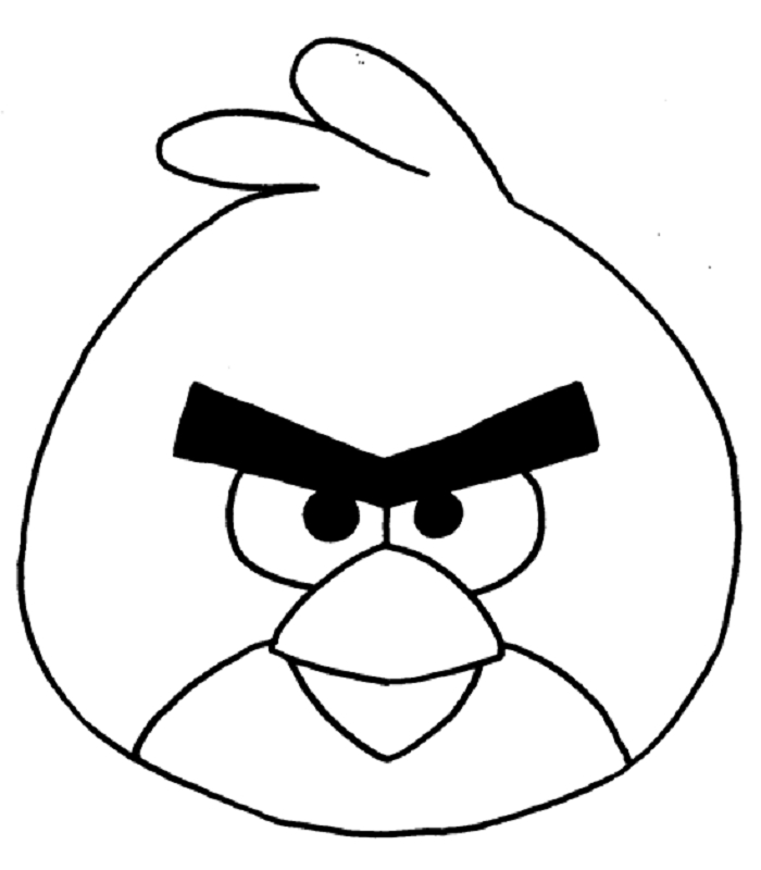 Tranh tô màu Angry Birds màu đỏ