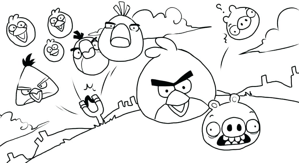 Tranh tô màu Angry Birds vui vẻ