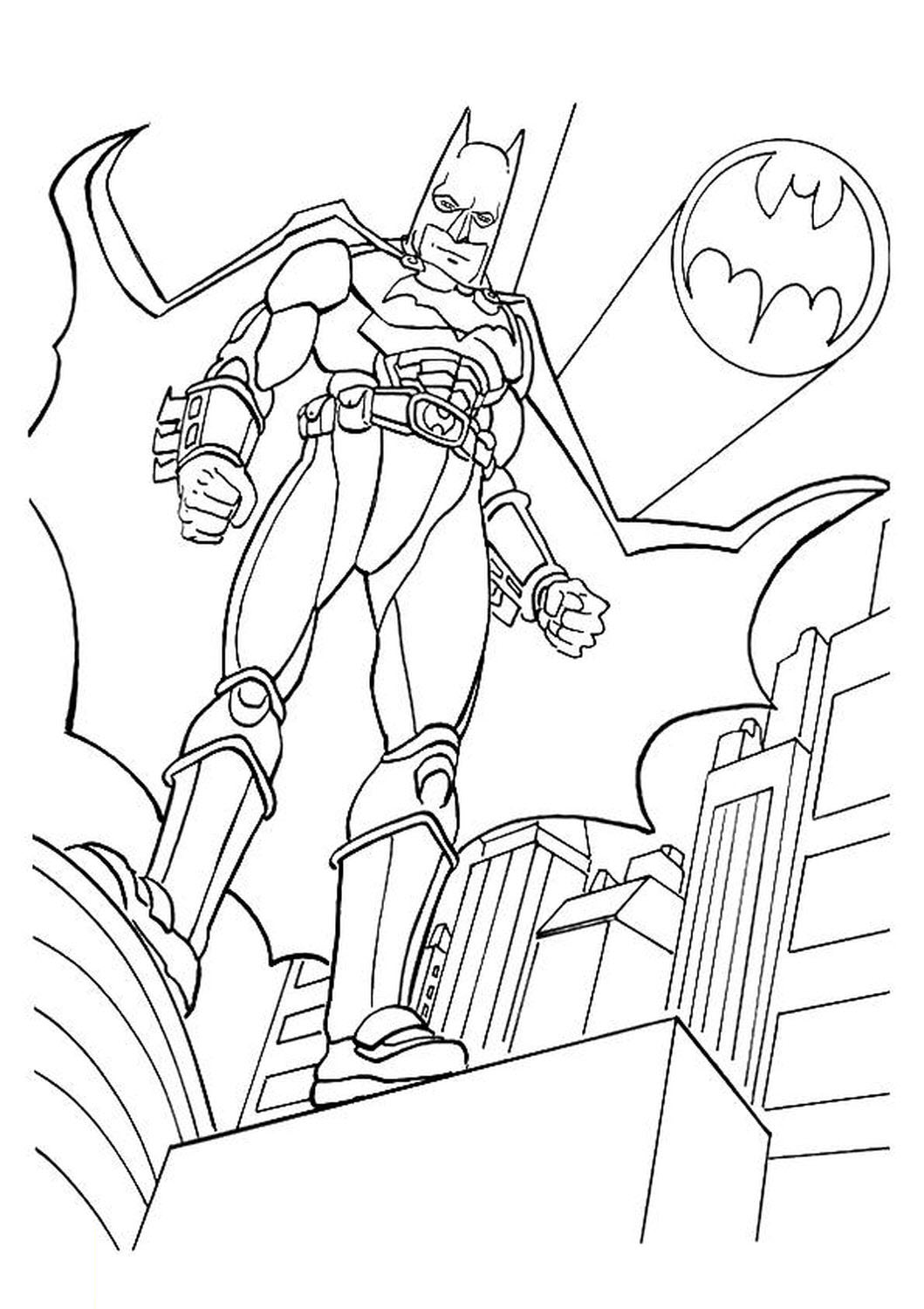 Tranh tô màu anh hùng Batman cực đẹp