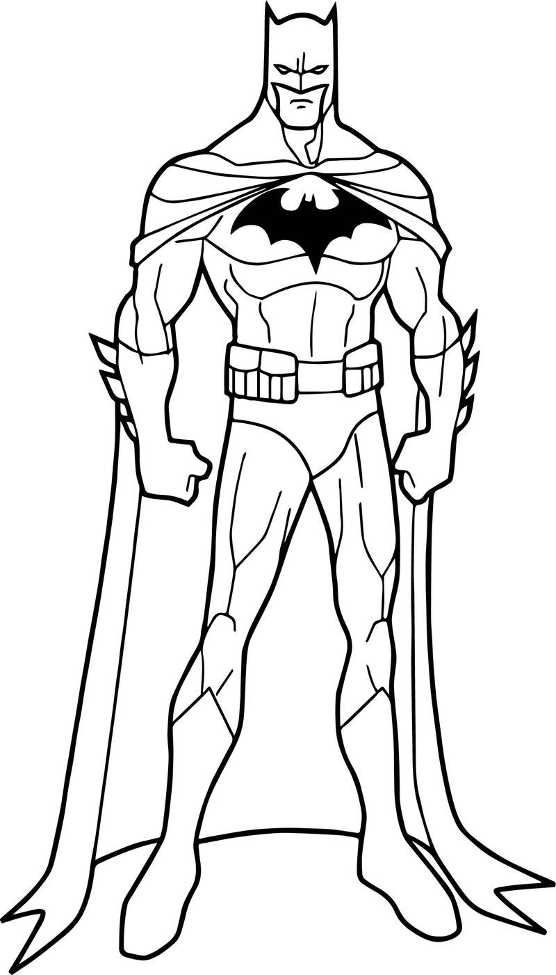 Tranh tô màu Batman đứng