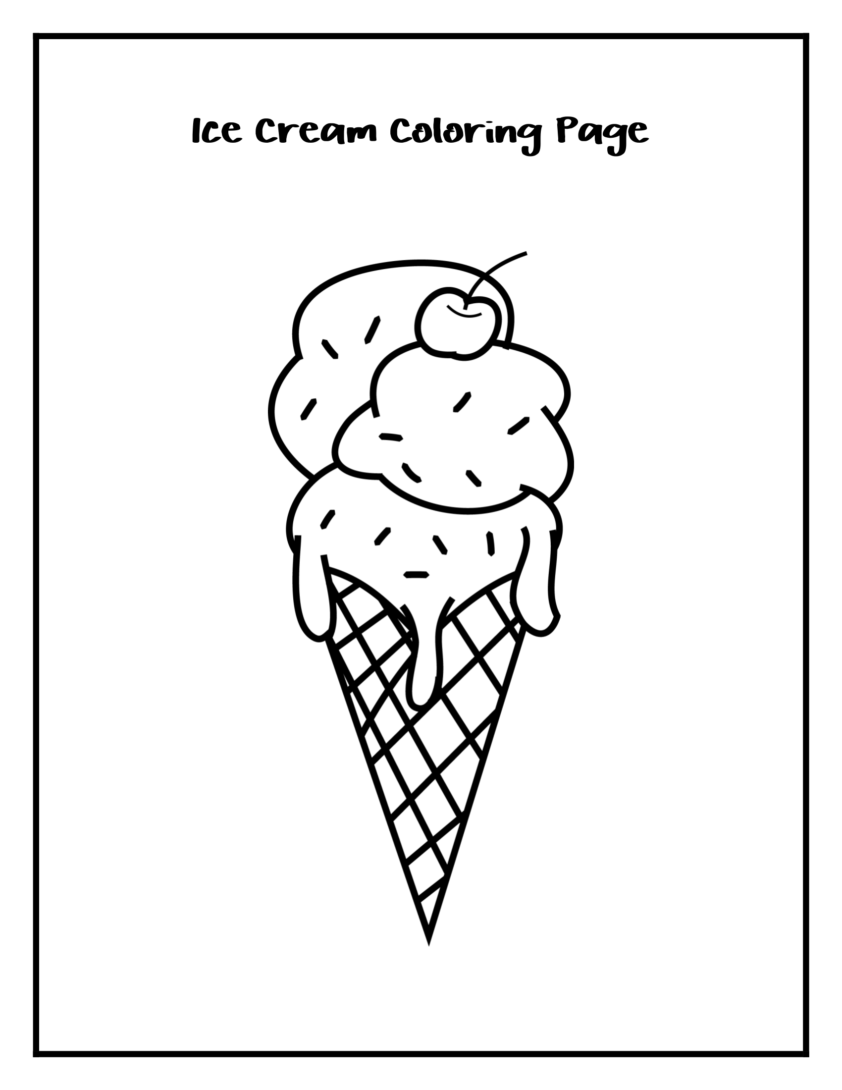 Tranh tô màu cây kem hấp dẫn nhất