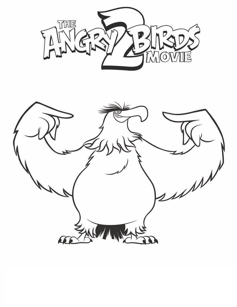 Tranh tô màu đại bàng dũng mãnh trong Angry Birds