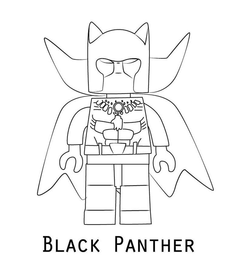 Tranh tô màu Lego chiến binh áo đen