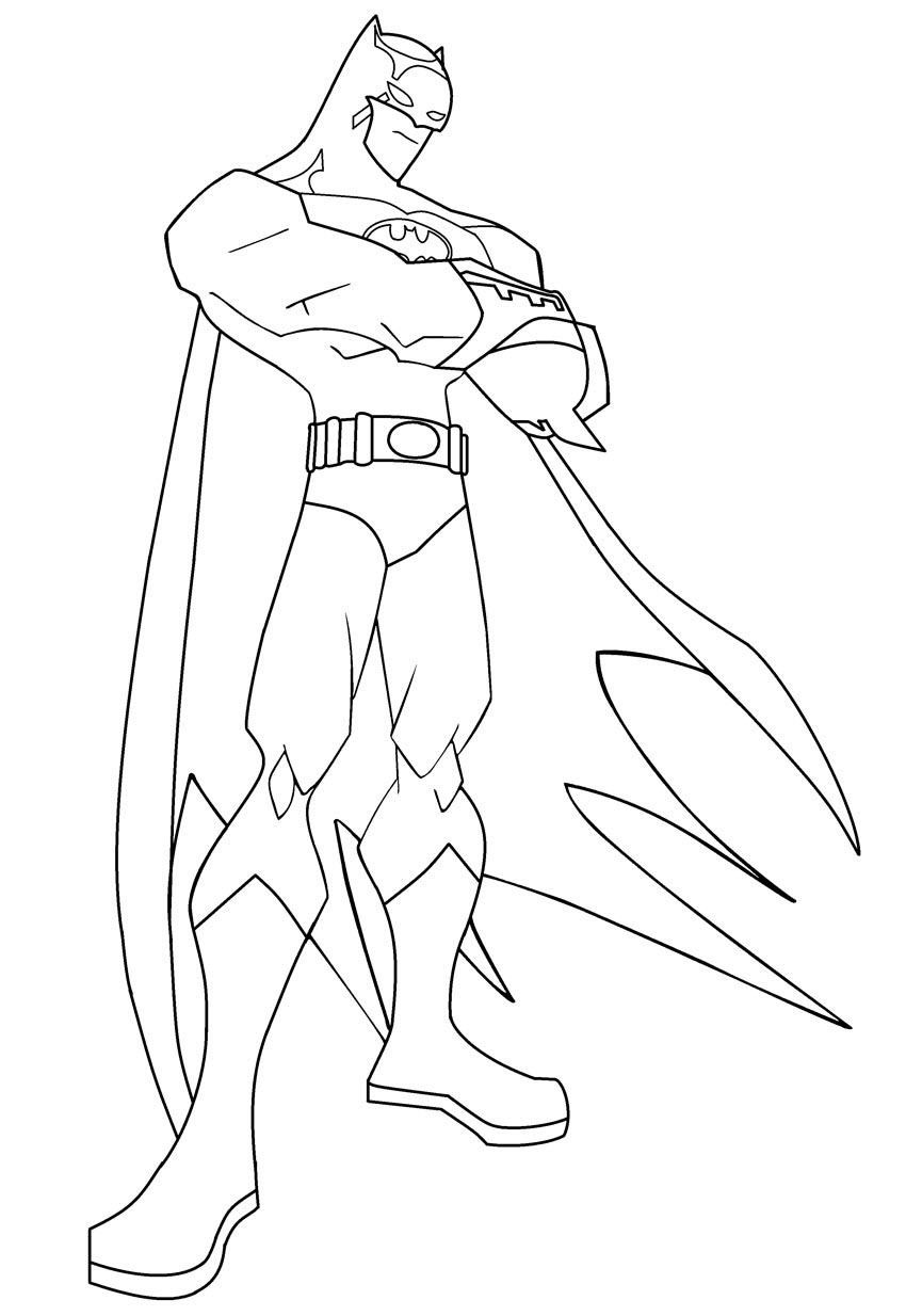 Tranh tô màu siêu anh hùng Batman cho bé