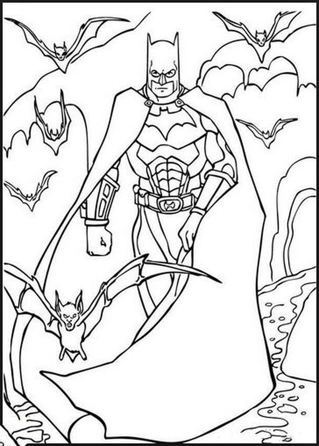 Tranh tô màu siêu anh hùng Batman cực đẹp